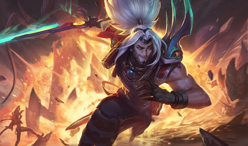 Liên minh huyền thoại Yasuo đảm nhiệm vai trò chính đấu sĩ trong đội hình