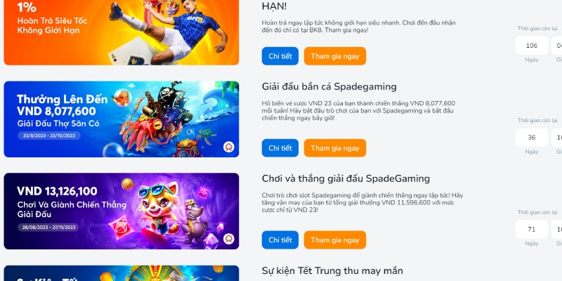 Điều cần biết khi tham gia giải đấu Spadegaming