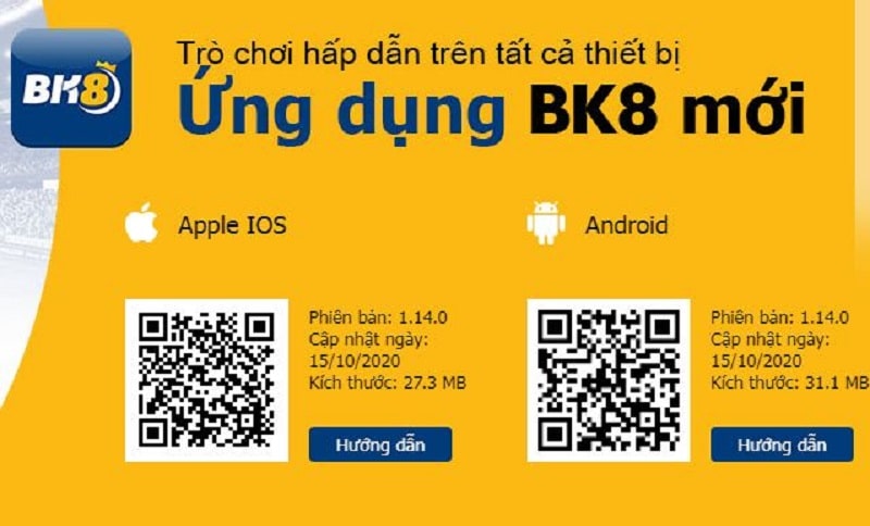 Link tải app nhà cái BK8