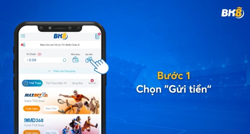 Chọn Gửi tiền Chọn Gửi tiền